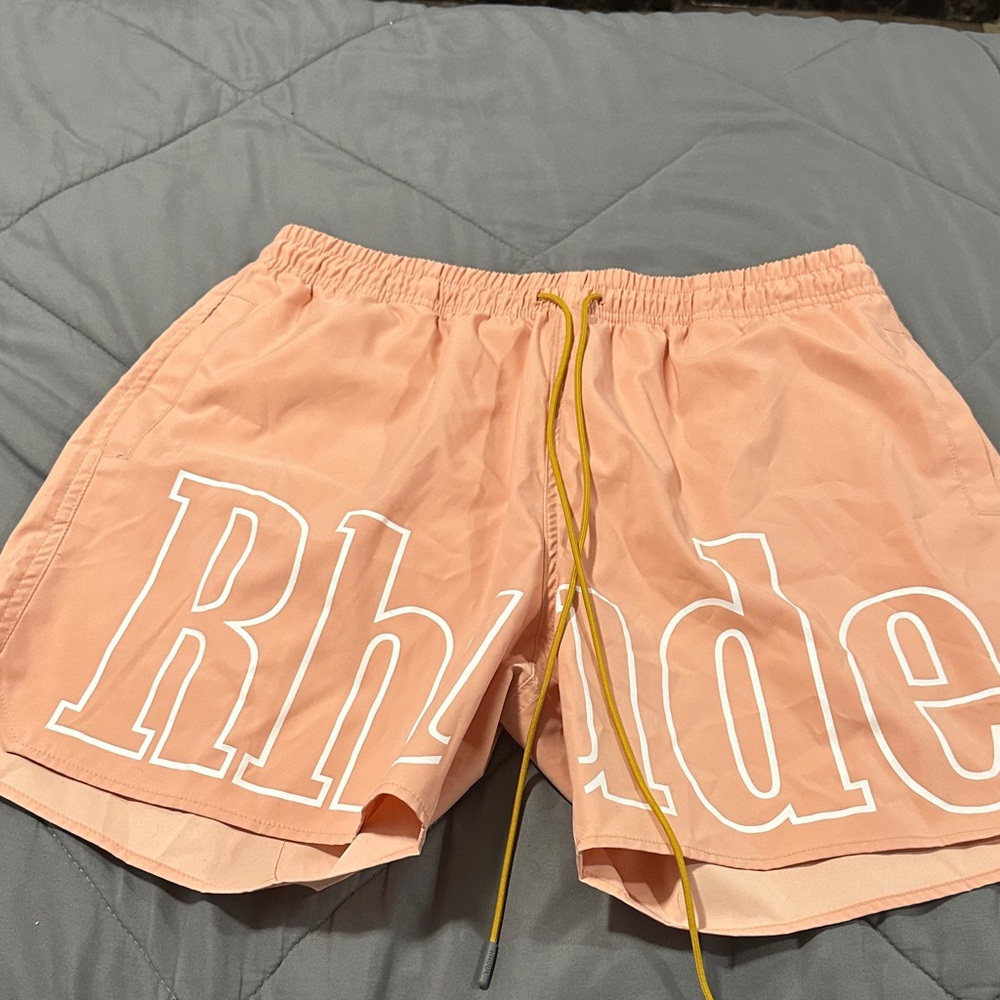 Rhude Light Pink Mesh Shorts